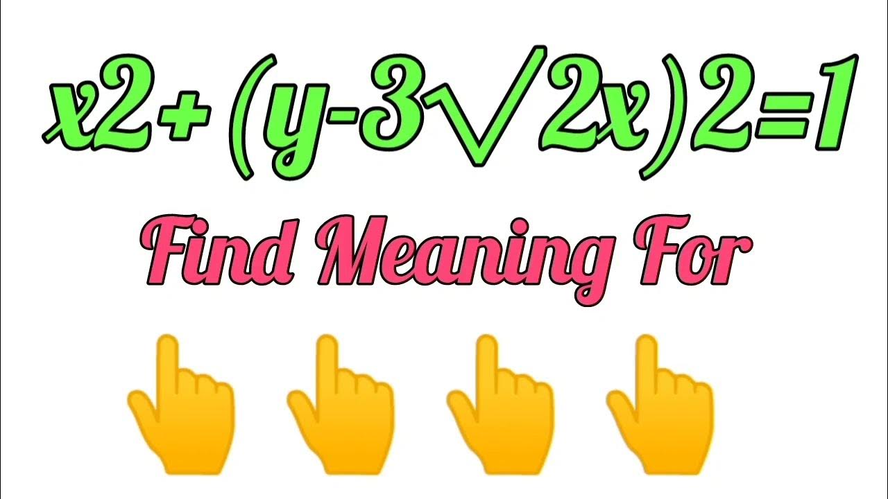 x2+(y-3√2x)2=1 Meaning